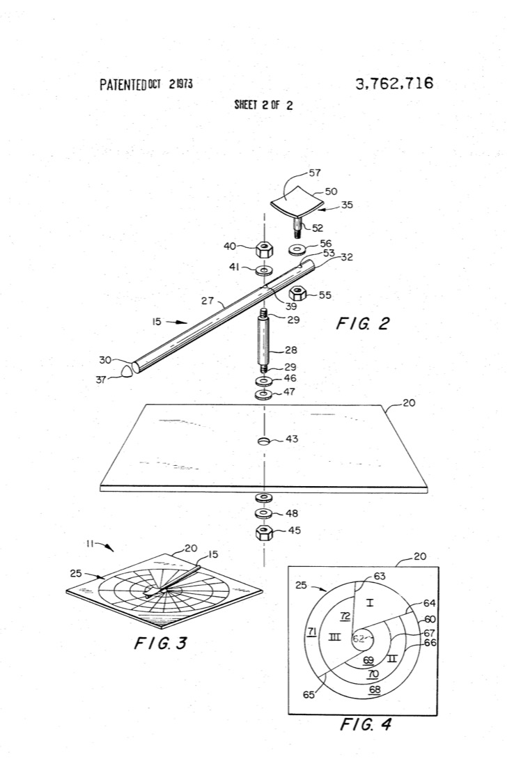 US 3,762,716, Fortune Telling Game, sheet 3